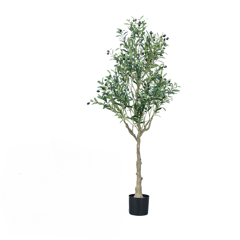 36 Artificial Olive Tree With Pot-150cm Real Trunk Olive Tree with Fruit