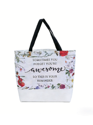 05427b09ebb04fc4dbbdce5a508d2969 Custom Small Floral Canvas Tote Bags | B2B Bulk Zipper Cotton Shoulder Bags for Promotional & Student Use