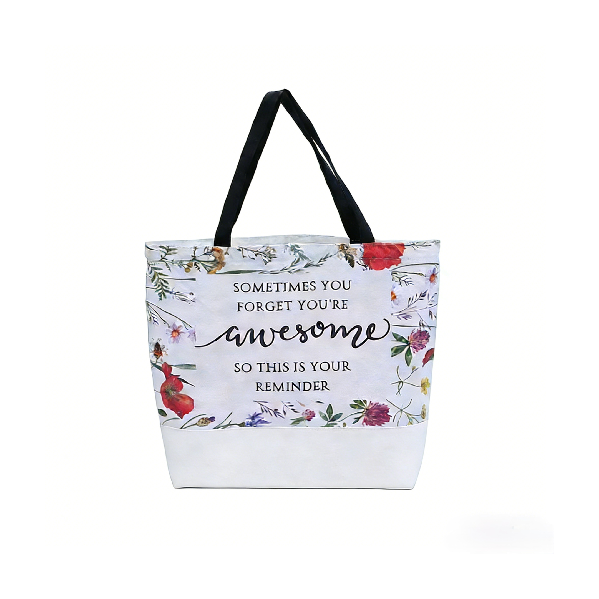 05427b09ebb04fc4dbbdce5a508d2969 Custom Small Floral Canvas Tote Bags | B2B Bulk Zipper Cotton Shoulder Bags for Promotional & Student Use