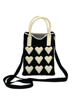 Kilobird Wholesale Check Pattern Mini Phone Bag - Women’s Knitted Crochet Crossbody Sling