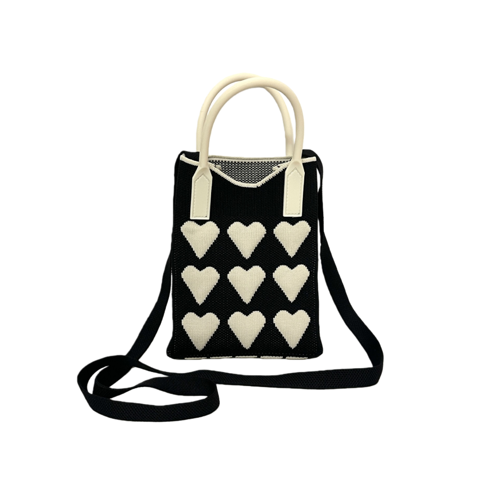 Kilobird Wholesale Check Pattern Mini Phone Bag - Women’s Knitted Crochet Crossbody Sling