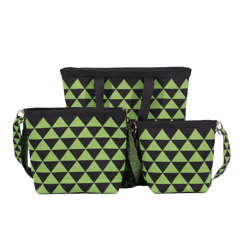 Women’s Triangle Geometric Shoulder Bag - Classic Retro Luxury, Two Handles & Portable Design