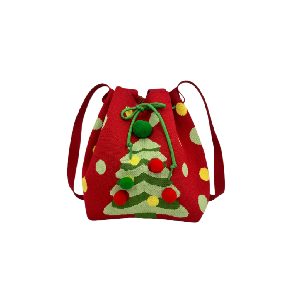 A Christmas High Beauty Single Shoulder Large Capacity Handbag 2025 Trending Crochet Bag