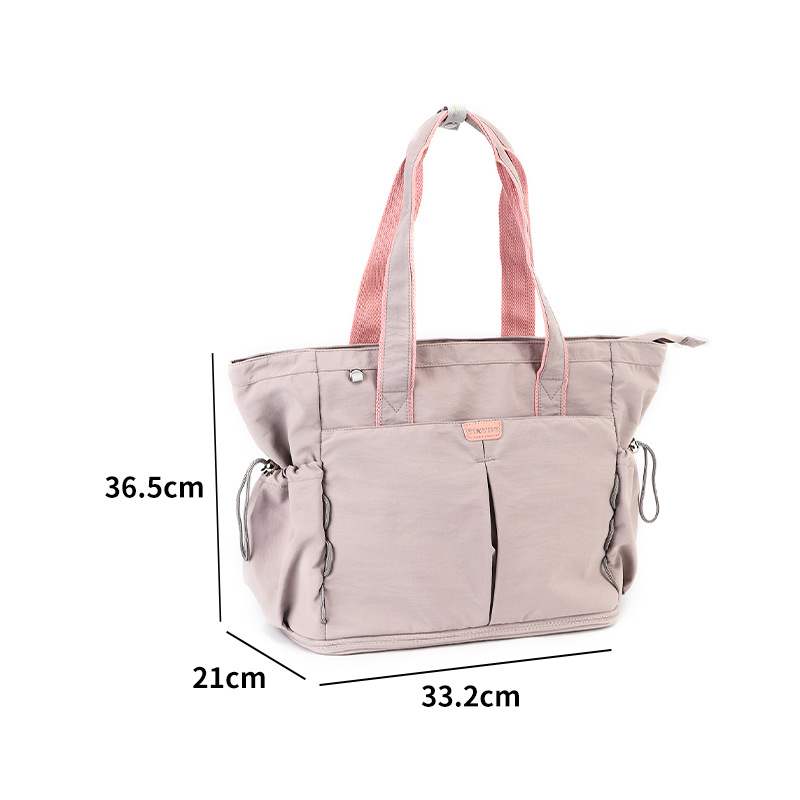 Customn Women's Office Work Bag Padded Laptop Compartment Multi-Zipper Pockets