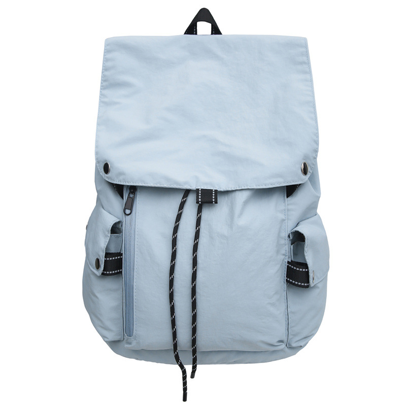 Women's Versatile Light Apricot Mini Nylon Backpack Portable Small Daypack for City Shopping Travel