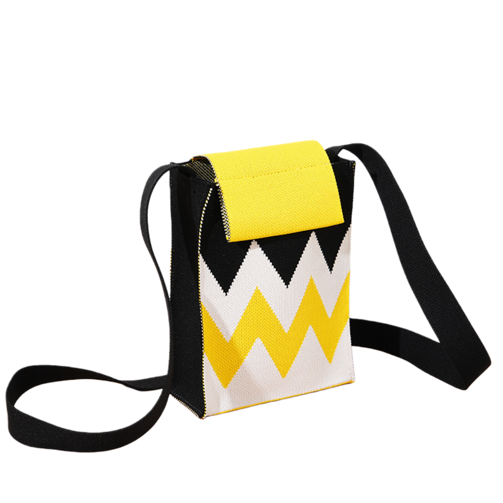Kilobird Wholesale Check Pattern Mini Phone Bag - Women’s Knitted Crochet Crossbody Sling