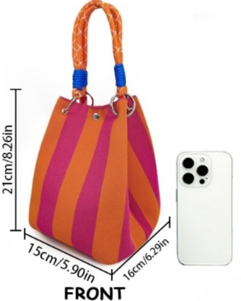 rr Wholesale Custom Logo Women’s Knitted Tote - Trendy Classy Modern Practical Shoulder Bag