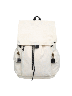 Women's Versatile Light Apricot Mini Nylon Backpack Portable Small Daypack for City Shopping Travel