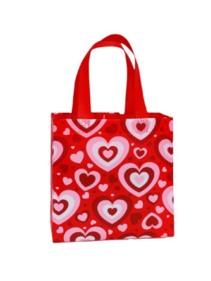 Custom Valentine's Day Gift Bags | Laminated Waterproof Non-Woven Totes Bulk Color Printed LOGO Versatile Promotional Bags