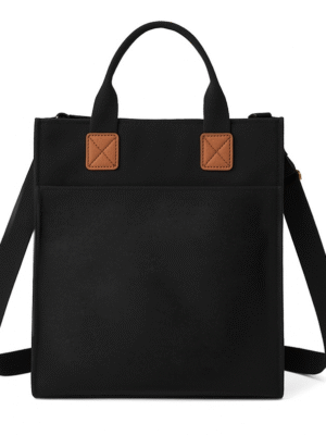 微信图片_20260205223245_1038_144 Wholesale Black Canvas Tote Bag | Multi-functional Crossbody Tote with Leather Details Factory Direct