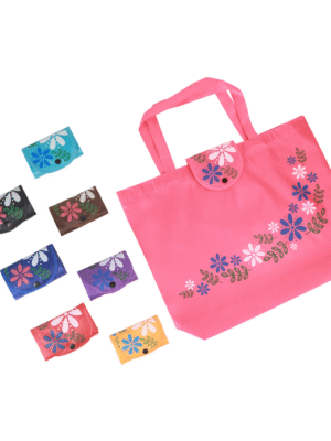 微信图片_20260205231933_1039_144 Foldable Floral Print Shopping Tote Bag | Wholesale Reusable Portable Tote With Multiple Colors For Bulk Order