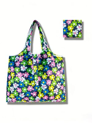微信图片_20260206100701_1049_144 Custom Colorful Floral Print Foldable Eco-Friendly Shopping Tote Bag | Factory Direct Wholesale Portable Storage Bag