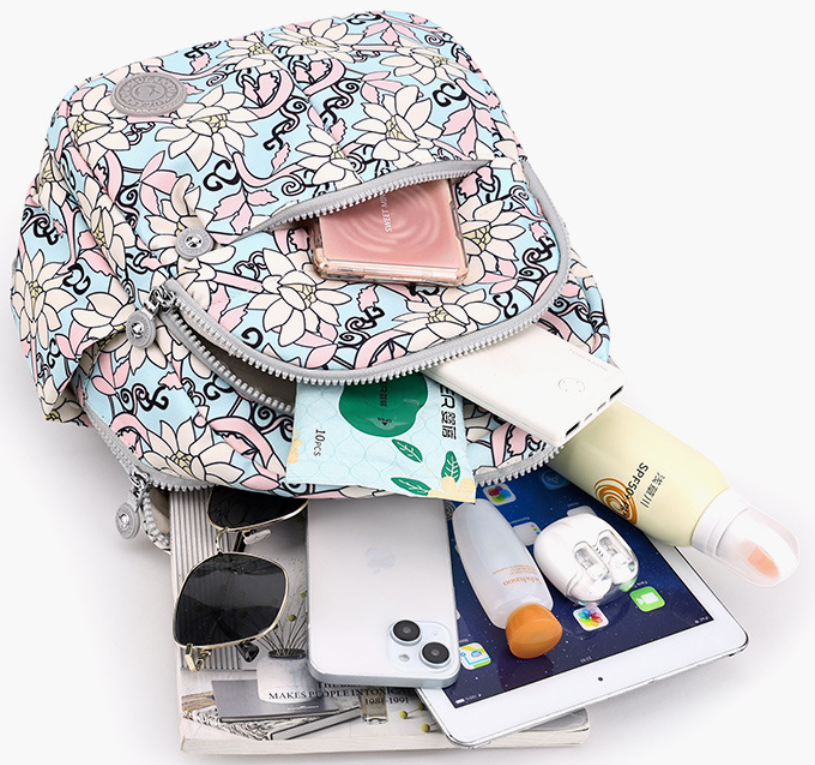 用 Custom Printed Nylon Backpack | B2B Bulk Large Capacity Casual Commute Korean-style Bag