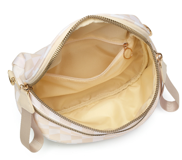 33 Checkered Saddle Crossbody Bag | Wholesale Casual Sling Bag for Women