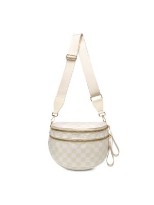 77 Checkered Saddle Crossbody Bag | Wholesale Casual Sling Bag for Women