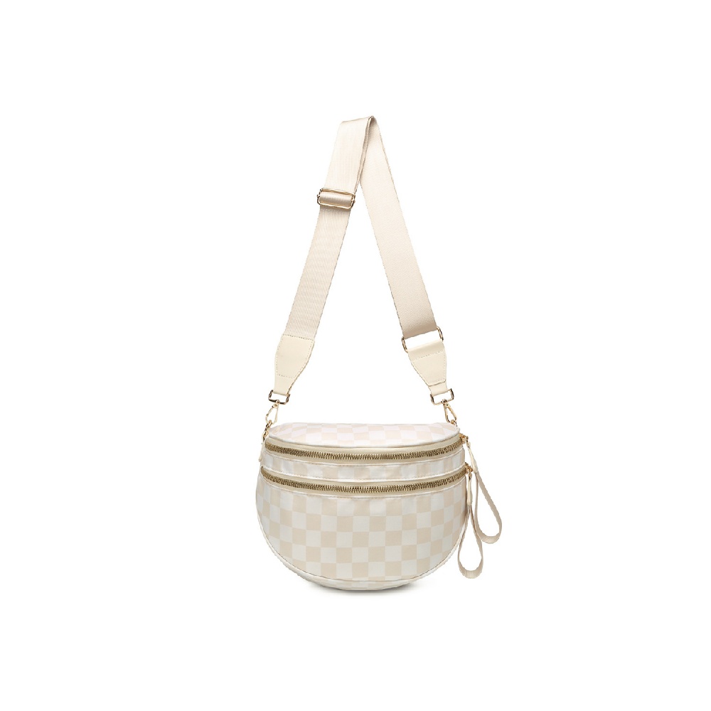 77 Checkered Saddle Crossbody Bag | Wholesale Casual Sling Bag for Women