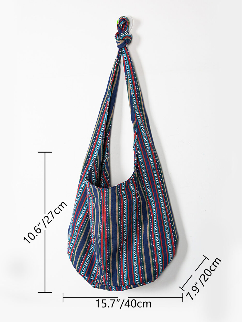 Vintage Canvas Sling Bag | Wholesale Ethnic Striped Shoulder Bag for Importers
