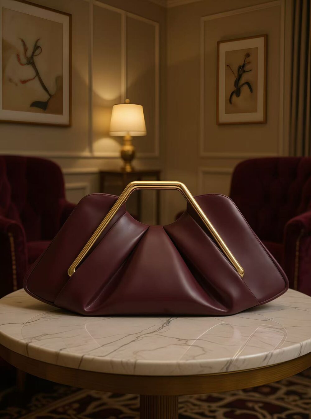 O1CN01DFUg4928Yrq5ULdPI_!!2220619757945-0-cib Custom White Cloud Pleated Clutch Bag with Geometric Metal Handle - Elegant Evening Handbag for Wedding & Party