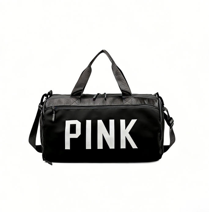 Waterproof Pink Gym Duffel Bag with Shoe Compartment - Large Capacity Sports Travel Backpack for Fitness, Weekend Getaways