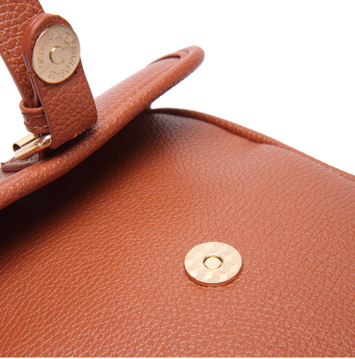 的饿 Durable PU Leather Vertical Sling Bag | Bulk Wholesale Casual Crossbody Bag